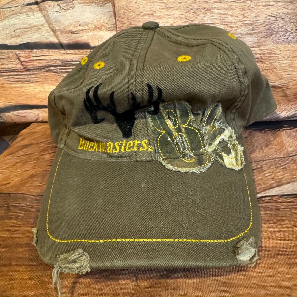 Buckmasters Paramount Outdoors Hat Mens Distressed Hunting Cap Strapback OSFM